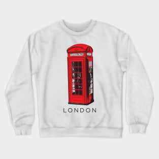 Now You&#39;re Talking in a Red London Telephone Box Crewneck Sweatshirt